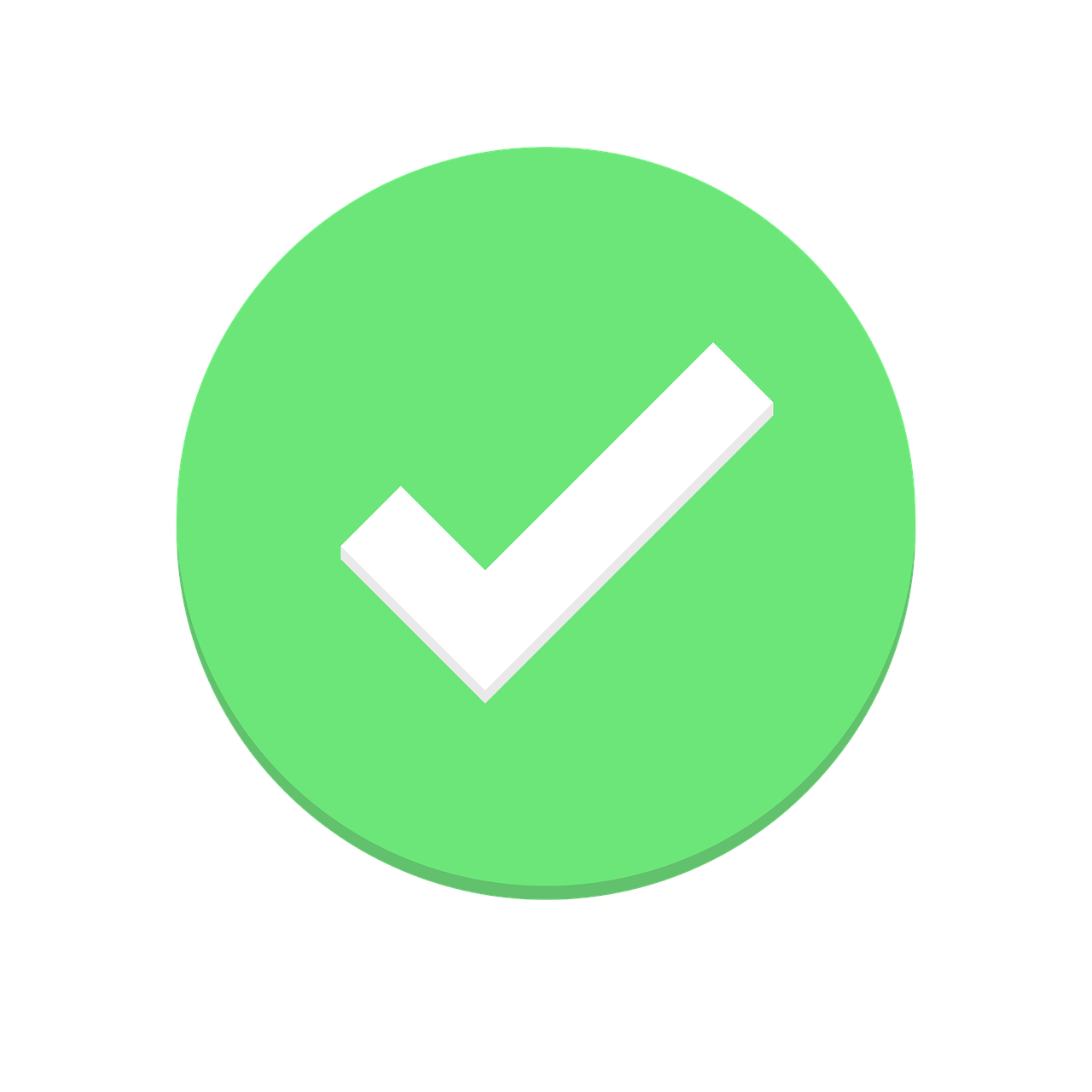green circle with white checkmark inside