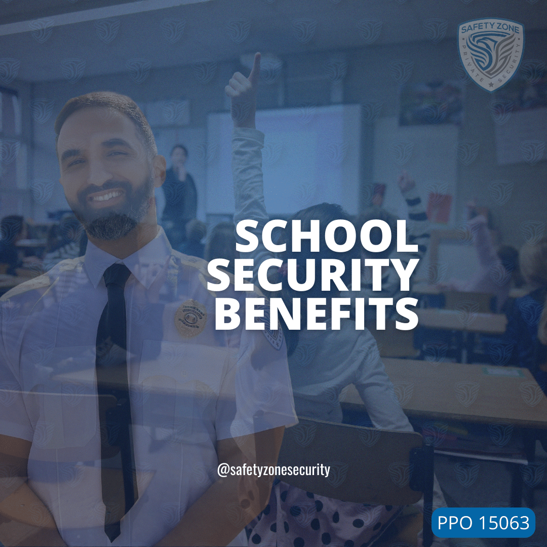 safety zone security guard, classroom, safety zone logo