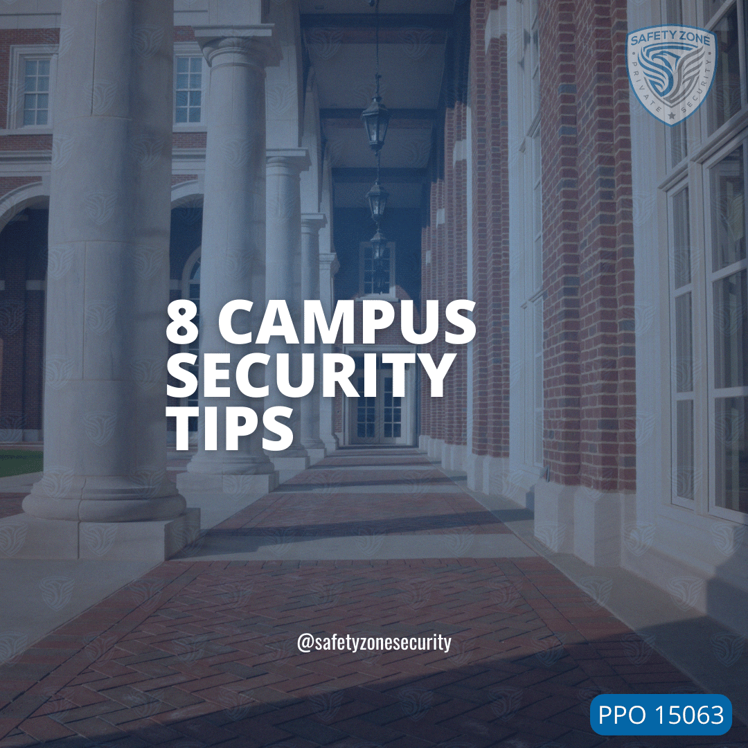 university walkway, safety zone logo