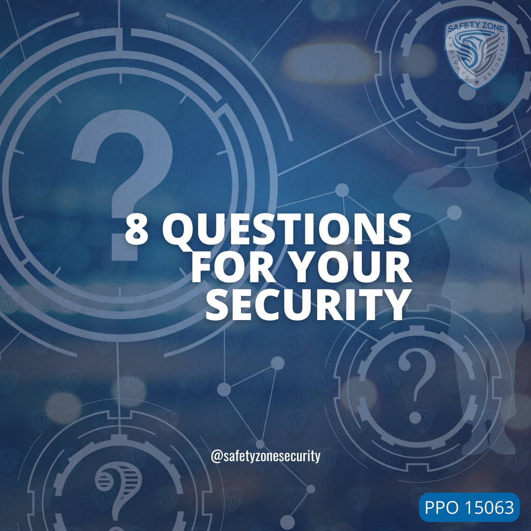 question marks graphic in background with title about questioning your security guard service provider